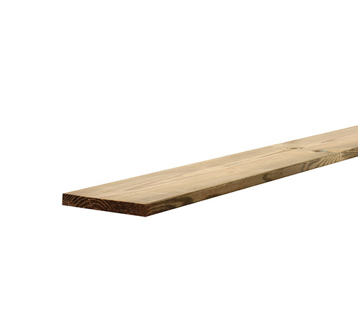 <BIG> <B> Planche rabot&eacute;e en pin 2,0 x 20 x 180 cm, droite, vert impr&eacute;gn&eacute;. </B> </BIG>