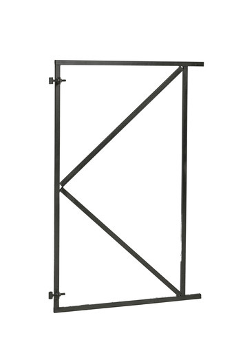 <BIG> <B> Cadre de portail en acier r&eacute;glable noir 100 x 155 cm. </B> </BIG>