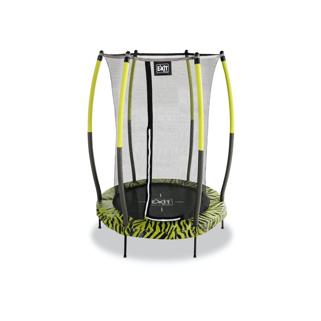 EXIT Tiggy junior trampoline met veiligheidsnet diameter 140cm - zwart/groen
