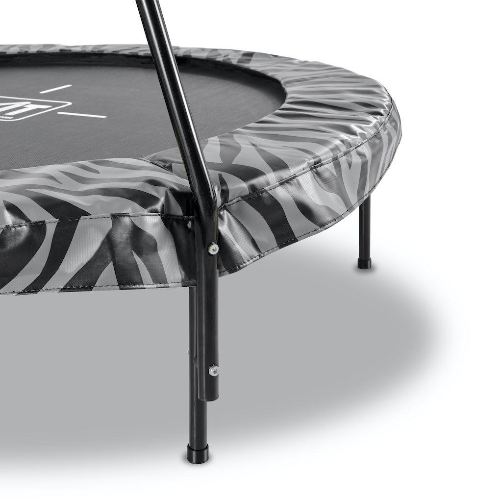 EXIT Tiggy junior trampoline met beugel ø140cm - zwart/grijs