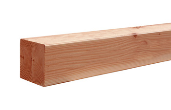 <BIG> <B> Poteau double rabot&eacute; Douglas coll&eacute; 14 x 14 x 240 cm, non trait&eacute;. </B> </BIG>