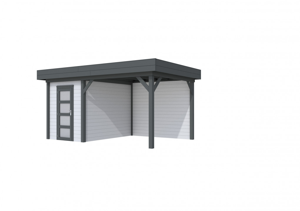 Maisons de jardin | feu | Busard Topvision, 200 x 300 | auvent 300 cm | murs gris clair | anthracite de base