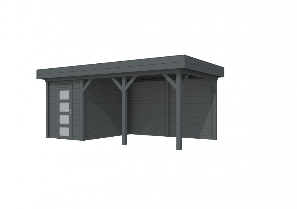 Maisons de jardin | feu | Busard Topvision, 200 x 300 | auvent 400 cm | anthracite pulv&eacute;ris&eacute;