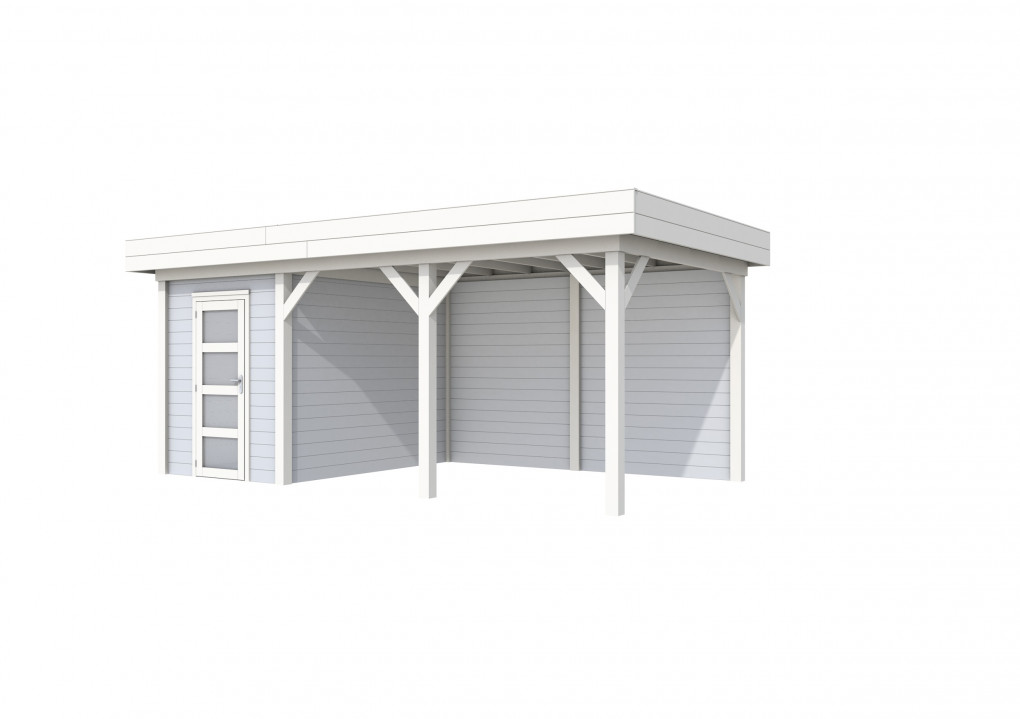 Maisons de jardin | feu | Busard Topvision, 200 x 300 | auvent 400 cm | murs gris clair | blanc de base