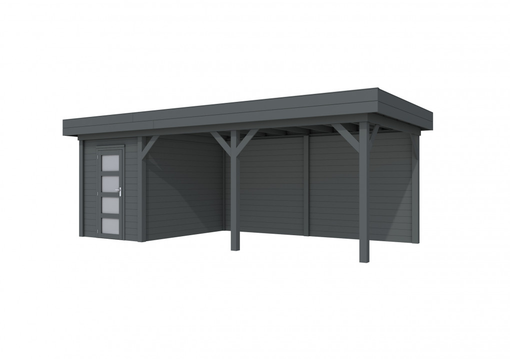 Maisons de jardin | feu | Busard Topvision, 200 x 300 | auvent 500 cm | anthracite pulv&eacute;ris&eacute;
