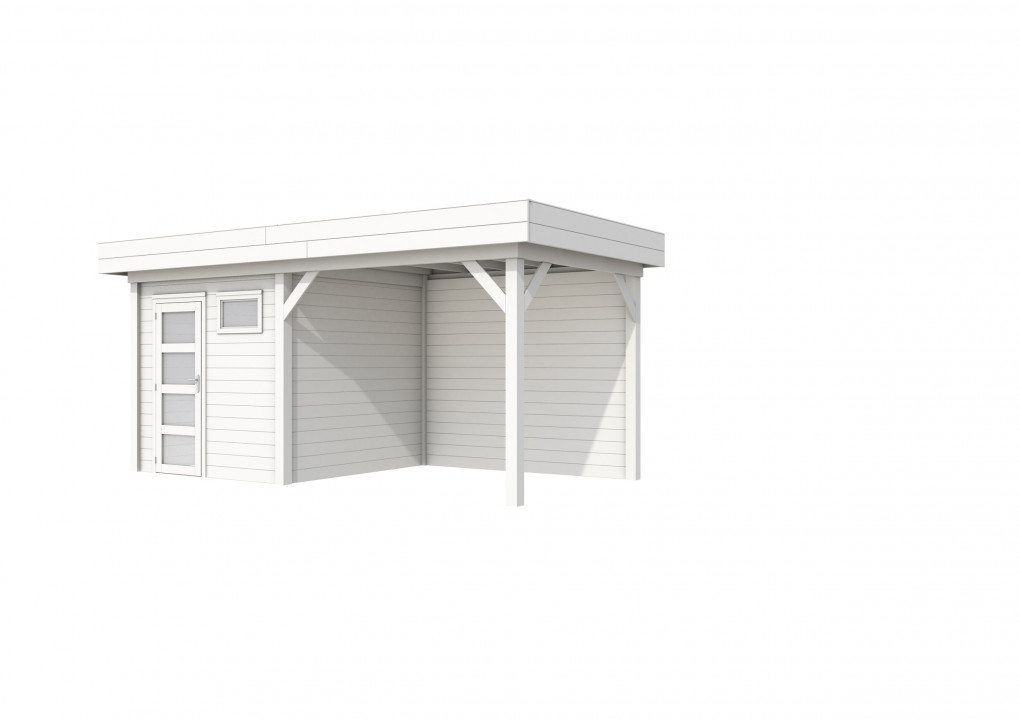Maisons de jardin | feu | Topvision M&eacute;sange hupp&eacute;e, 250 x 250 cm | auvent 300 cm | pulv&eacute;ris&eacute; blanc