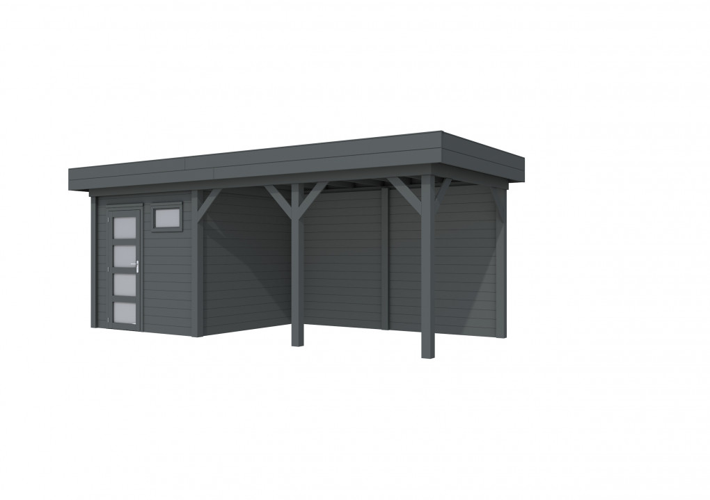 Maisons de jardin | feu | Topvision M&eacute;sange hupp&eacute;e, 250 x 250 cm | auvent 400 cm | anthracite pulv&eacute;ris&eacute;