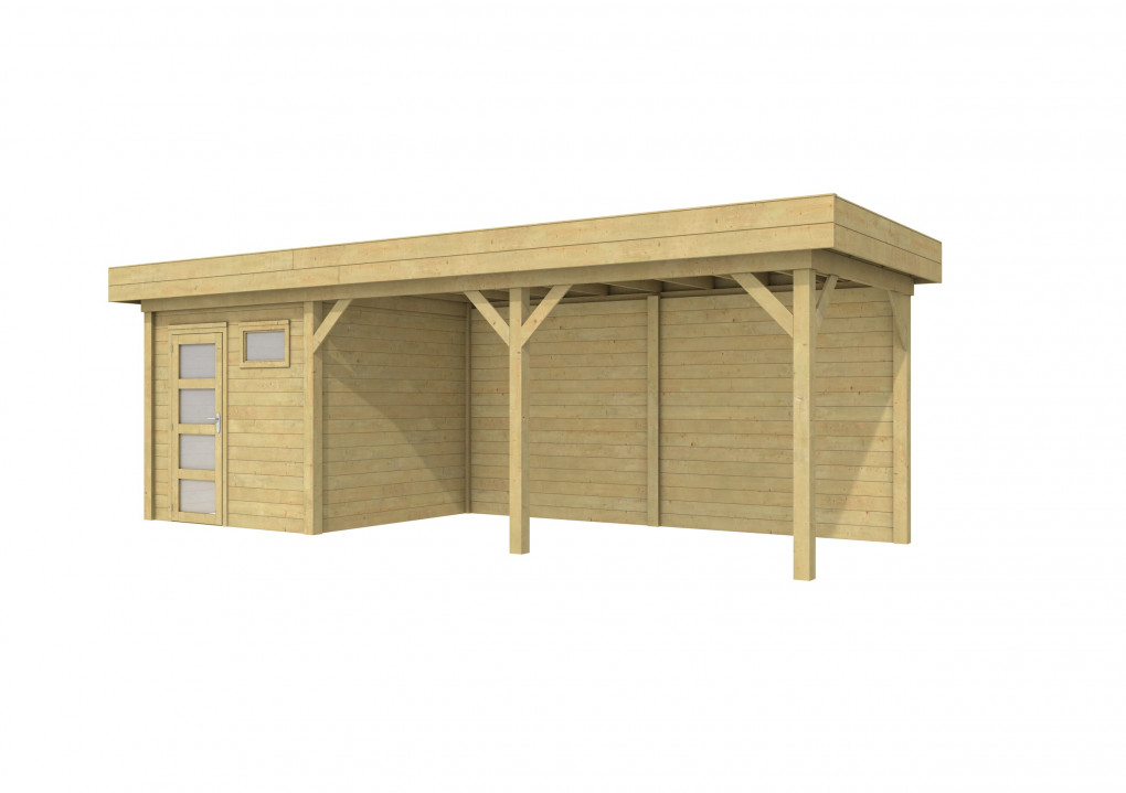 Maisons de jardin | feu | Topvision M&eacute;sange hupp&eacute;e, 250 x 250 cm | auvent 500 cm | vert impr&eacute;gn&eacute;