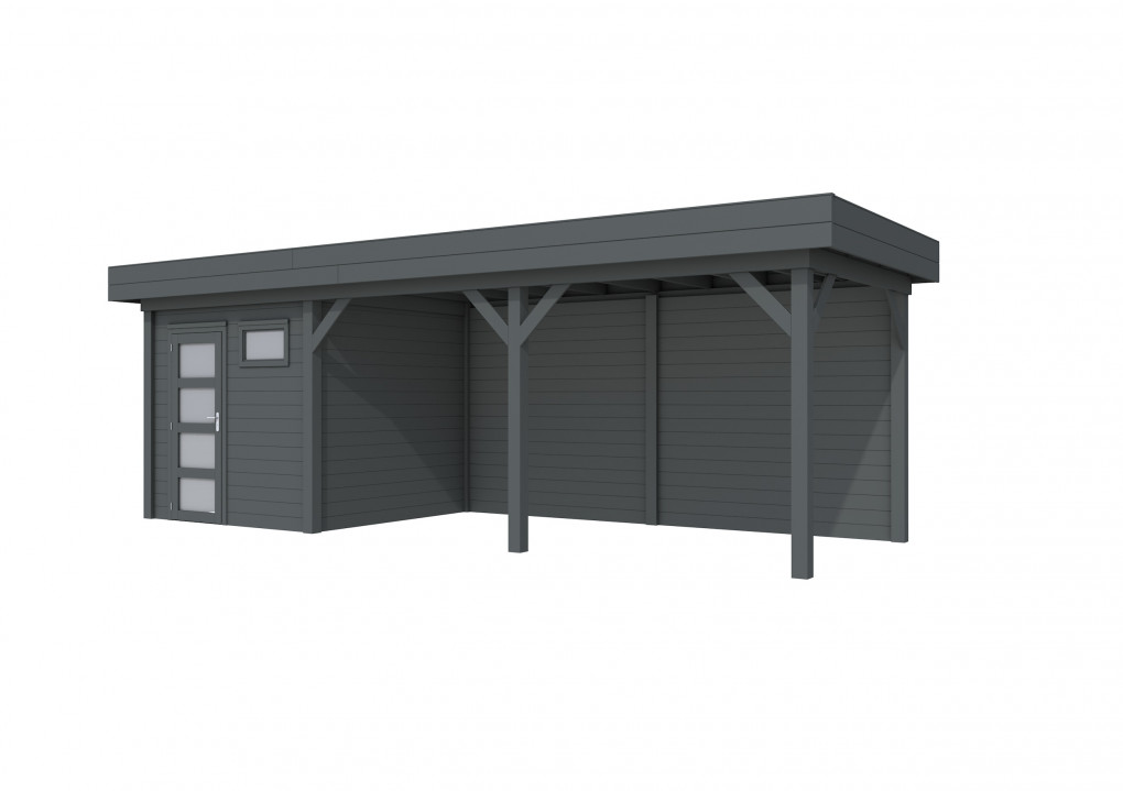Maisons de jardin | feu | Topvision M&eacute;sange hupp&eacute;e, 250 x 250 cm | auvent 500 cm | anthracite pulv&eacute;ris&eacute;