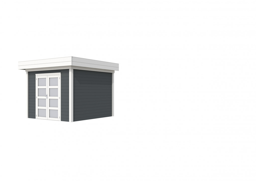 Maisons de jardin | feu | Chouette hulotte Topvision, 300 x 300 cm | murs anthracite | blanc de base | Feuillet&eacute;