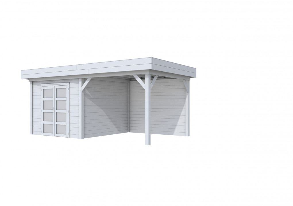 Maisons de jardin | feu | Chouette hulotte Topvision, 300 x 300 | auvent 300 cm | gris clair pulv&eacute;ris&eacute;