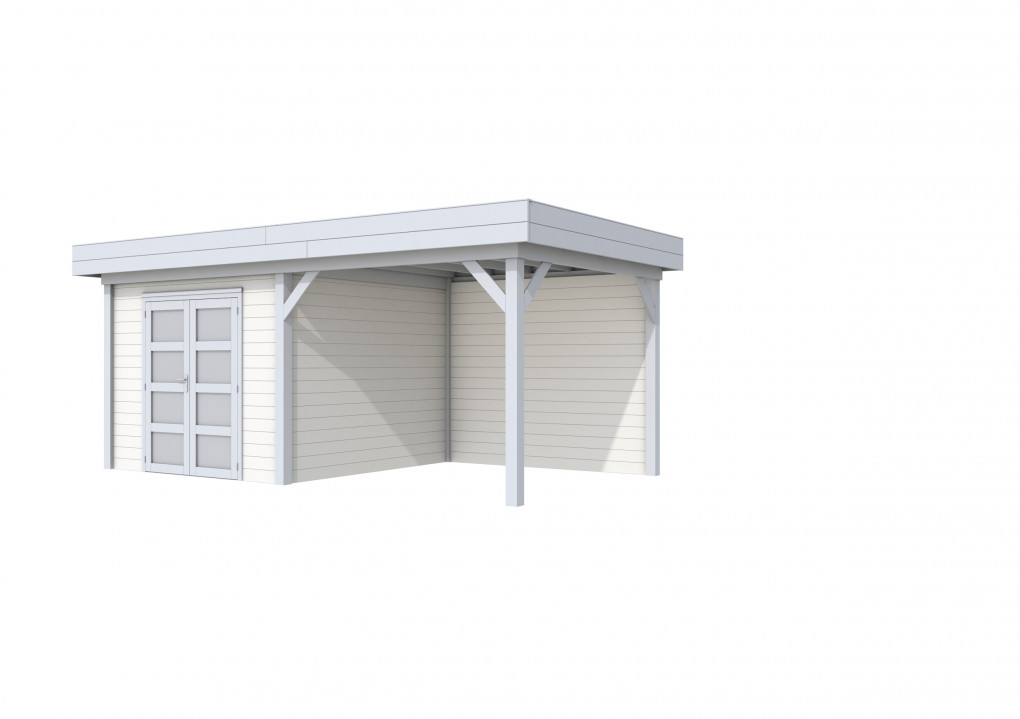 Maisons de jardin | feu | Chouette hulotte Topvision, 300 x 300 | auvent 300 cm | murs blancs | pi&egrave;tement gris clair