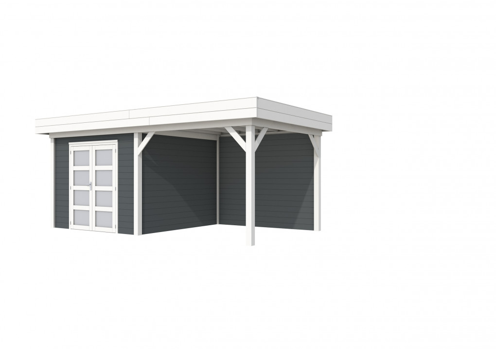 Maisons de jardin | feu | Chouette hulotte Topvision, 300 x 300 | auvent 300 cm | murs anthracite | blanc de base