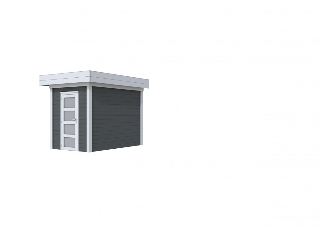 Maisons de jardin | feu | Busard Topvision, 200 x 300 cm | murs anthracite | pi&egrave;tement gris clair |