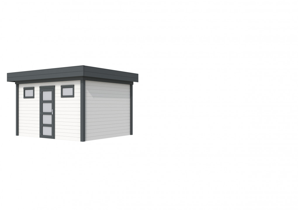 Maisons de jardin | feu | Topvision Vanneau, 400 x 300 cm | murs blancs | anthracite basique | Feuillet&eacute;