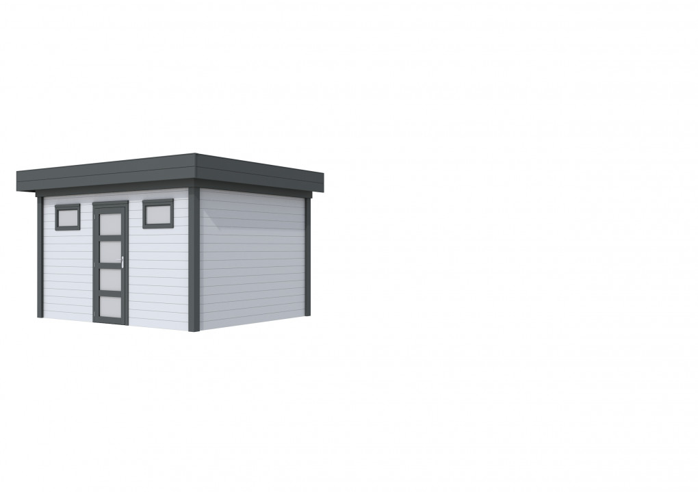 Maisons de jardin | feu | Topvision Vanneau, 400 x 300 cm | murs gris clair | anthracite basique | Feuillet&eacute;