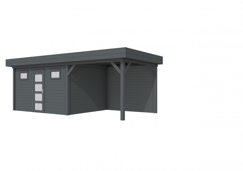 Maisons de jardin | feu | Topvision Vanneau 400 x 300 | auvent 300 cm | anthracite pulv&eacute;ris&eacute;