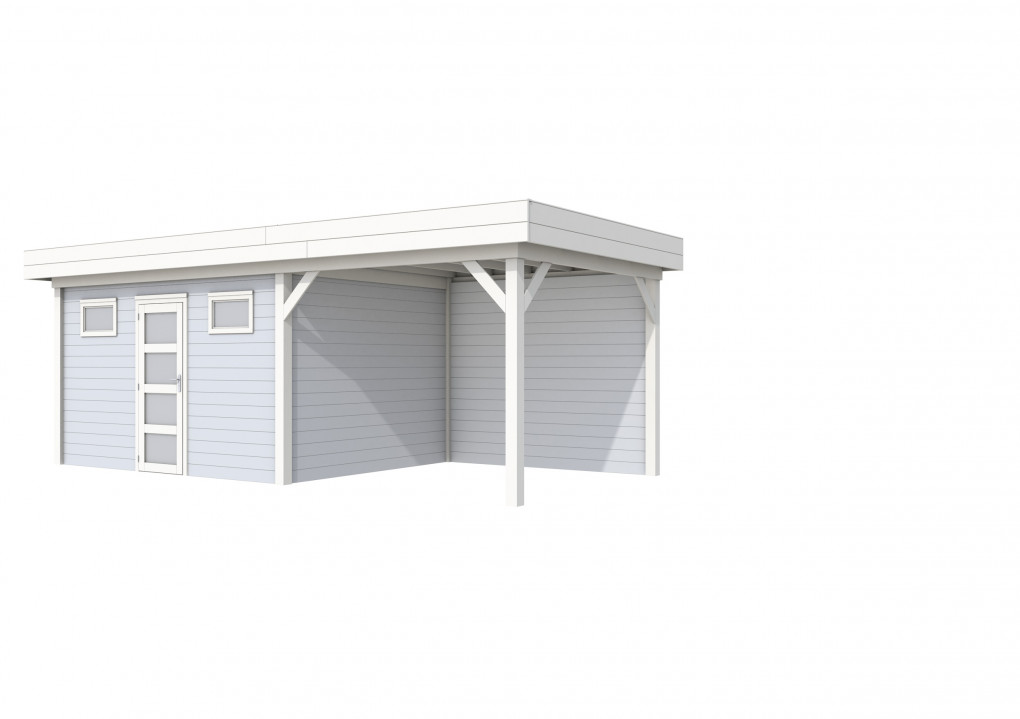 Maisons de jardin | feu | Vanneau Topvision, 400 x 300 | auvent 300 cm | murs gris clair | blanc de base