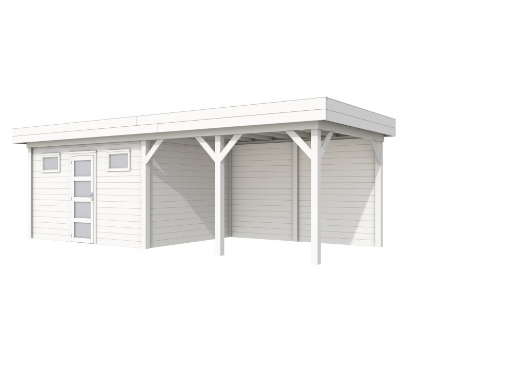 Maisons de jardin | feu | Vanneau Topvision, 400 x 300 | auvent 400 cm | pulv&eacute;ris&eacute; blanc