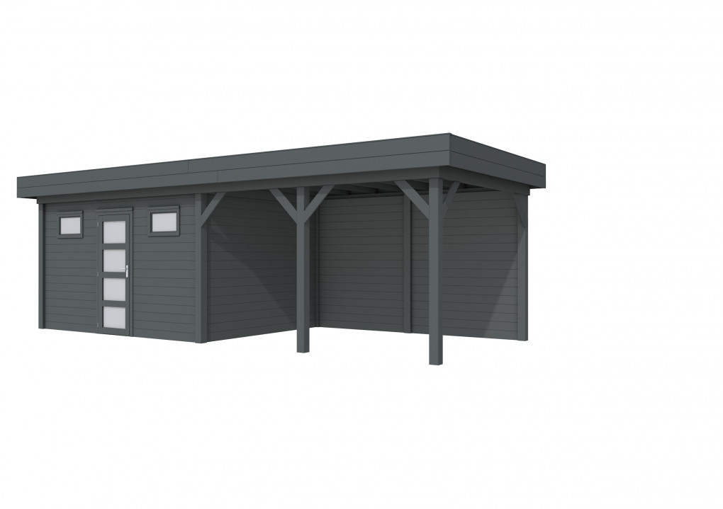 Maisons de jardin | feu | Vanneau Topvision, 400 x 300 | auvent 400 cm | anthracite pulv&eacute;ris&eacute;