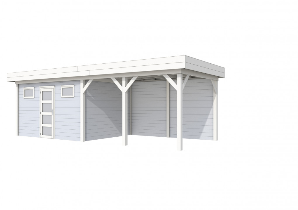 Maisons de jardin | feu | Vanneau Topvision, 400 x 300 | auvent 400 cm | murs gris clair | blanc de base