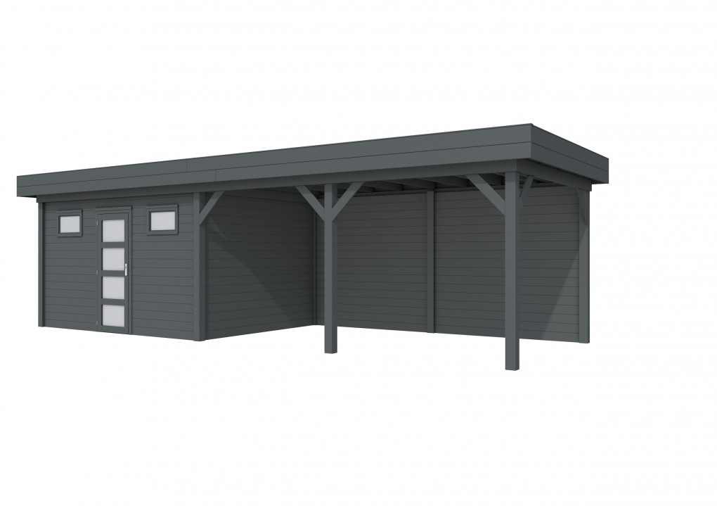 Maisons de jardin | feu | Vanneau Topvision, 400 x 300 | auvent 500 cm | anthracite pulv&eacute;ris&eacute;