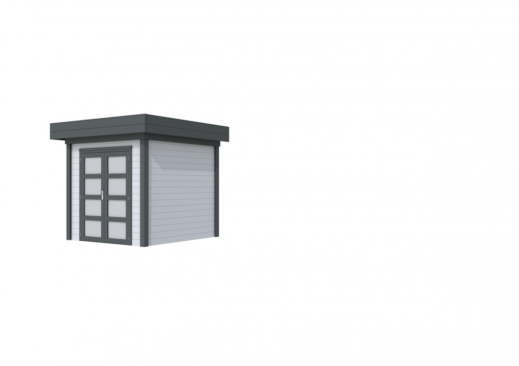 Maisons de jardin | feu | Topvision Kolibri, 250 x 250 cm | murs gris clair | anthracite de base