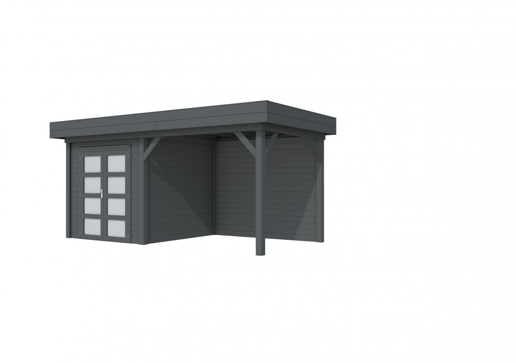 Maisons de jardin | feu | Topvision Kolibri, 250 x 250 cm | auvent 300 cm | anthracite pulv&eacute;ris&eacute;