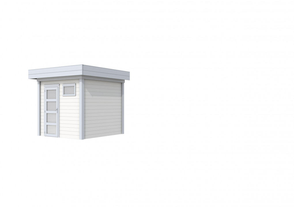 Maisons de jardin | feu | Topvision M&eacute;sange hupp&eacute;e, 250 x 250 cm | murs blancs | pi&egrave;tement gris clair