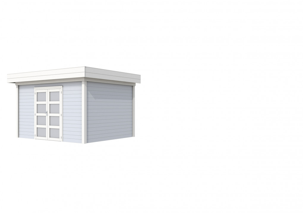 Maisons de jardin | feu | Pintade Topvision, 400 x 300 cm | murs gris clair | blanc de base