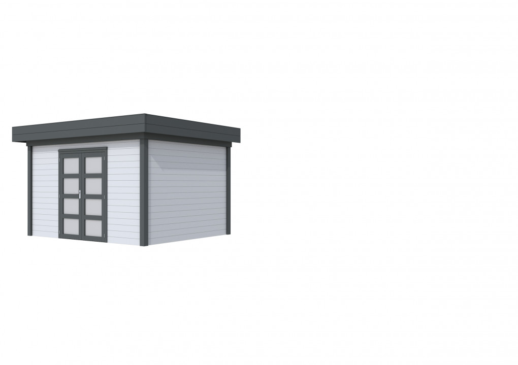 Maisons de jardin | feu | Pintade Topvision, 400 x 300 cm | murs gris clair | anthracite de base