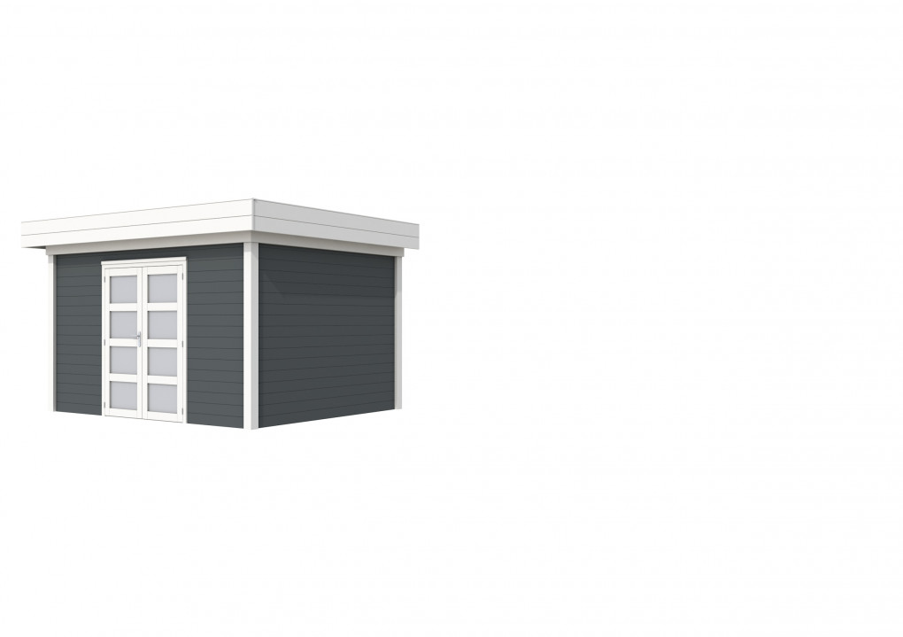 Maisons de jardin | feu | Pintade Topvision, 400 x 300 cm | murs anthracite | blanc de base