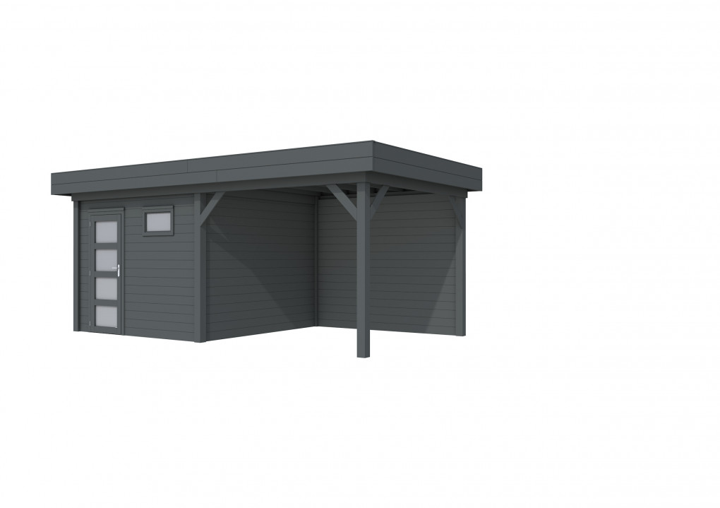 Maisons de jardin | feu | Topvision Traquet motteux, 300 x 300 cm | auvent 300 cm | anthracite pulv&eacute;ris&eacute;