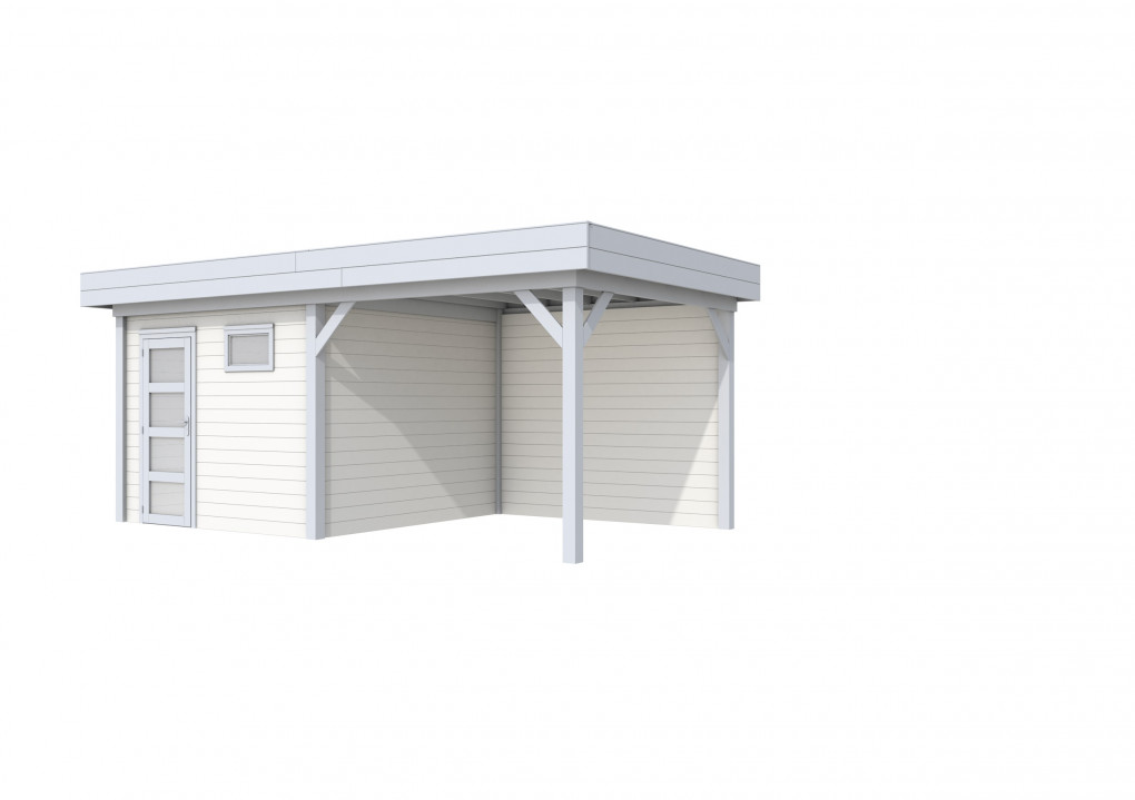 Maisons de jardin | feu | Topvision Traquet motteux, 300 x 300 | auvent 300 cm | murs blancs | Gris clair de base |