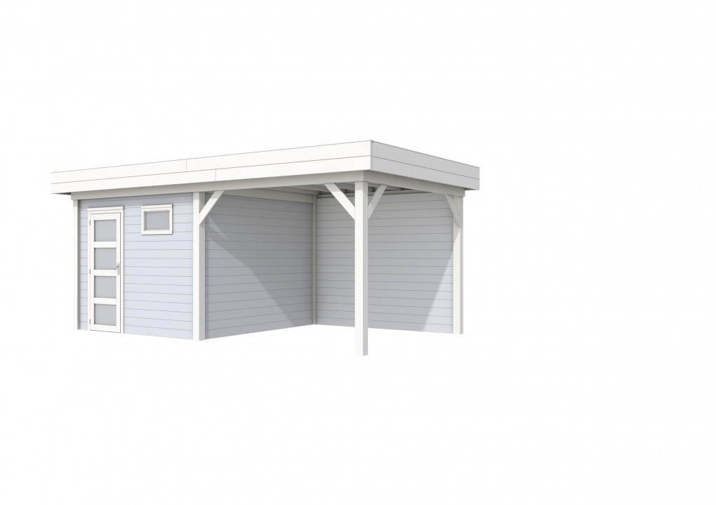 Maisons de jardin | feu | Topvision Traquet motteux, 300 x 300 cm | auvent 300 cm | murs gris clair | blanc de base