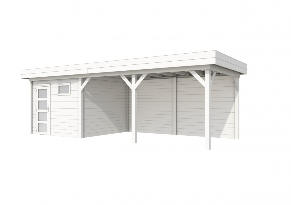 Maisons de jardin | feu | Topvision Traquet motteux, 300 x 300 | auvent 500 cm | peint en blanc |