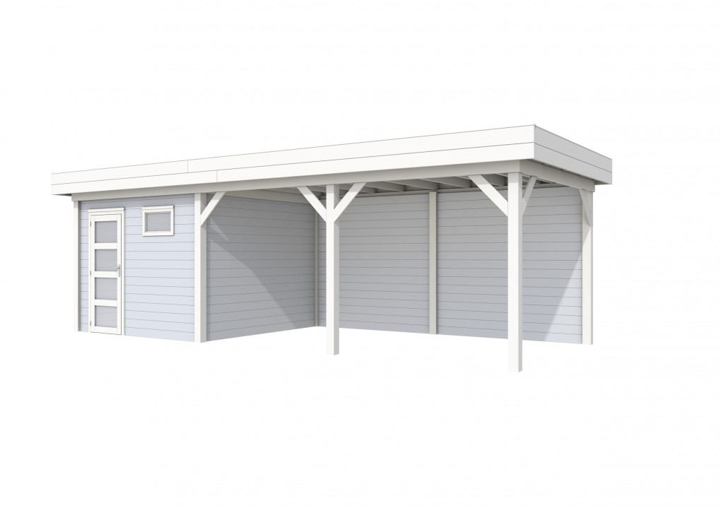 Maisons de jardin | feu | Topvision Traquet motteux, 300 x 300 cm | auvent 500 cm | murs gris clair | blanc de base