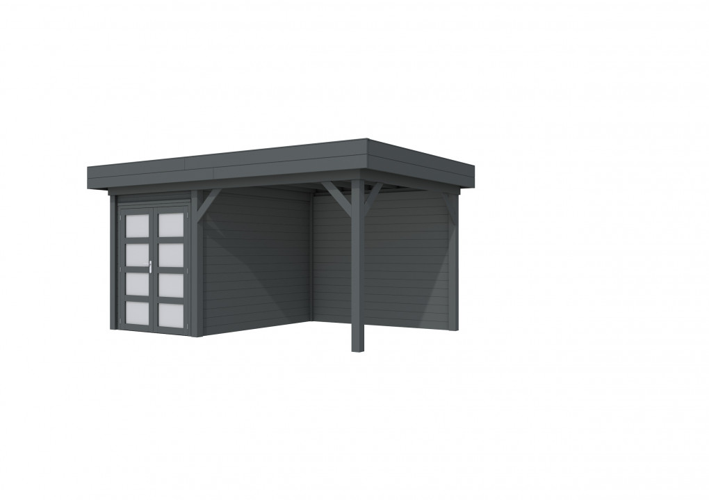 Maisons de jardin | feu | Topvision Hirondelle, 200 x 300 cm | auvent 300 cm | anthracite pulv&eacute;ris&eacute;