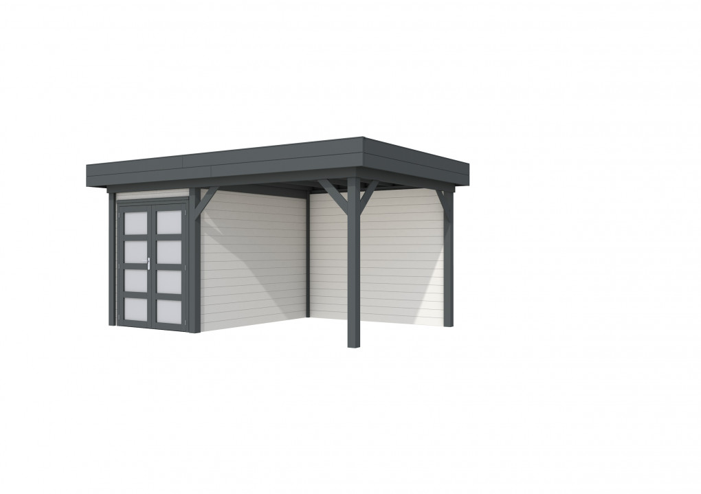Maisons de jardin | feu | Topvision Hirondelle, 200 x 300 cm | auvent 300 cm | murs blancs | anthracite basique |