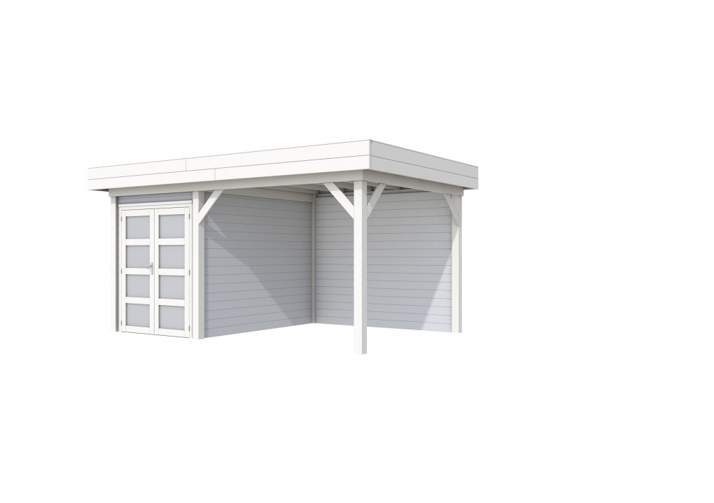 Maisons de jardin | feu | Topvision Hirondelle, 200 x 300 | auvent 300 cm | murs gris clair | Blanc de base |