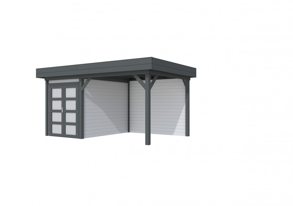 Maisons de jardin | feu | Topvision Hirondelle, 200 x 300 cm | auvent 300 cm | murs gris clair | anthracite basique |