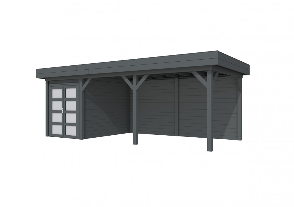 Maisons de jardin | feu | Topvision Hirondelle, 200 x 300 cm | auvent 500 cm | anthracite pulv&eacute;ris&eacute;