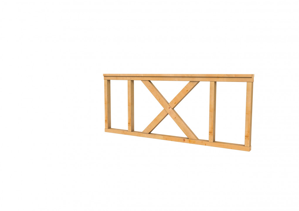 Cl&ocirc;tures | Douglas | Escrime avec croix | type A | 178,5 x 73 cm | Plan&eacute; | non trait&eacute; |
