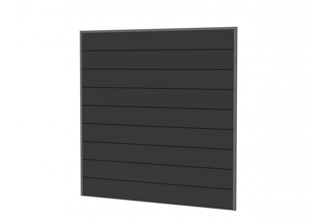 &Eacute;cran en aluminium | Aluminium | Anthracite | 181,5 x 181,5 cm | S&eacute;paration droite |