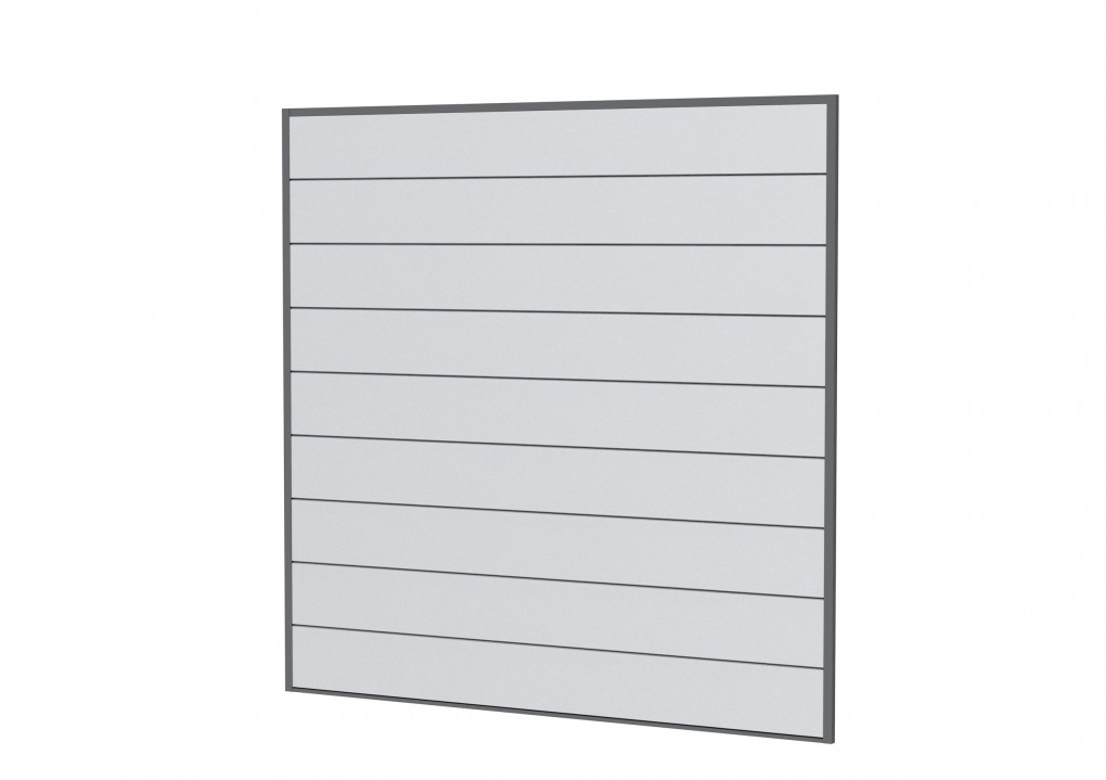 &Eacute;cran en aluminium | Aluminium | gris clair | 181,5 x 181,5 cm | S&eacute;paration droite |