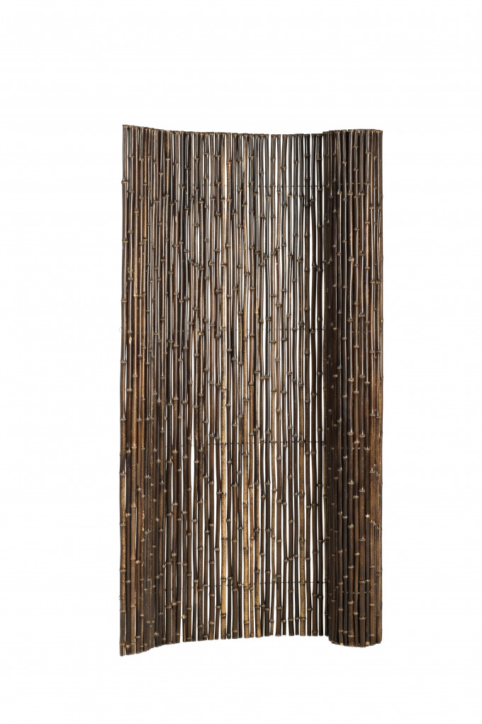 Paravent en bambou | Bambou | rouleau 180 x 180 cm | noir | Horizontale, Verticale | Fil d'acier