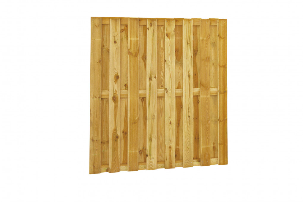 &Eacute;cran d'&eacute;tag&egrave;re | Bois de pin | rabot&eacute; | 18 planches de 13 mm | 180 x 180 cm | droite | vert impr&eacute;gn&eacute;