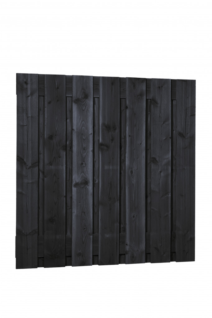 &Eacute;cran d'&eacute;tag&egrave;re | Douglas | Finement sci&eacute;| 15 planches de 19 mm | 180 x 180 cm | Verticale | Tremp&eacute; noir