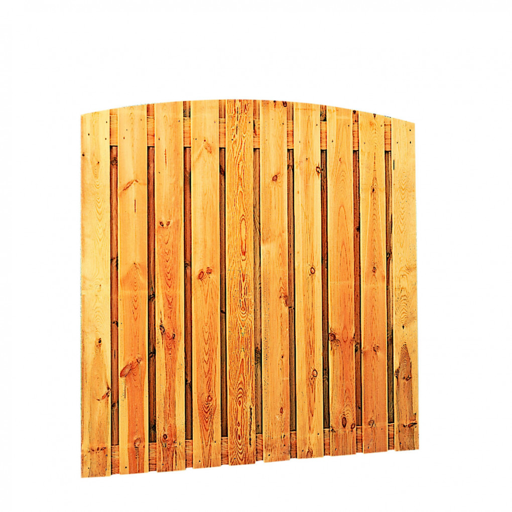 Plankenscherm | Grenen hout | geschaafd | 21 planken van 17 mm | 180 x 180 cm | verticaal toog | groen geïmpregneerd