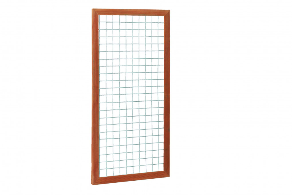 Panneau grillag&eacute; | Bois franc | Treillis d'armature avec maille 7,5 x 7,5 cm | cadre 4,5 x 7,0 cm | 90 x 180 cm | non trait&eacute;